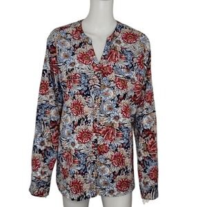 Laura Scott Button Down Floral‎ Top